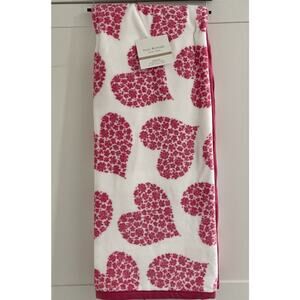 ISAAC MIZRAHI 60x70” Ditsy Flowers HEARTS Throw Blanket Hot Pink Valentine’s Day